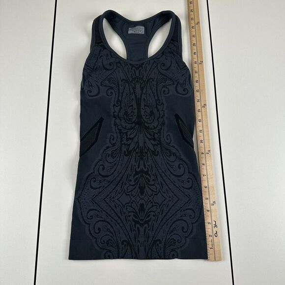 Athleta Gray Seamless Paisley Racerback Bra Tank Top Womens Sz XS - Picture 3 of 7
